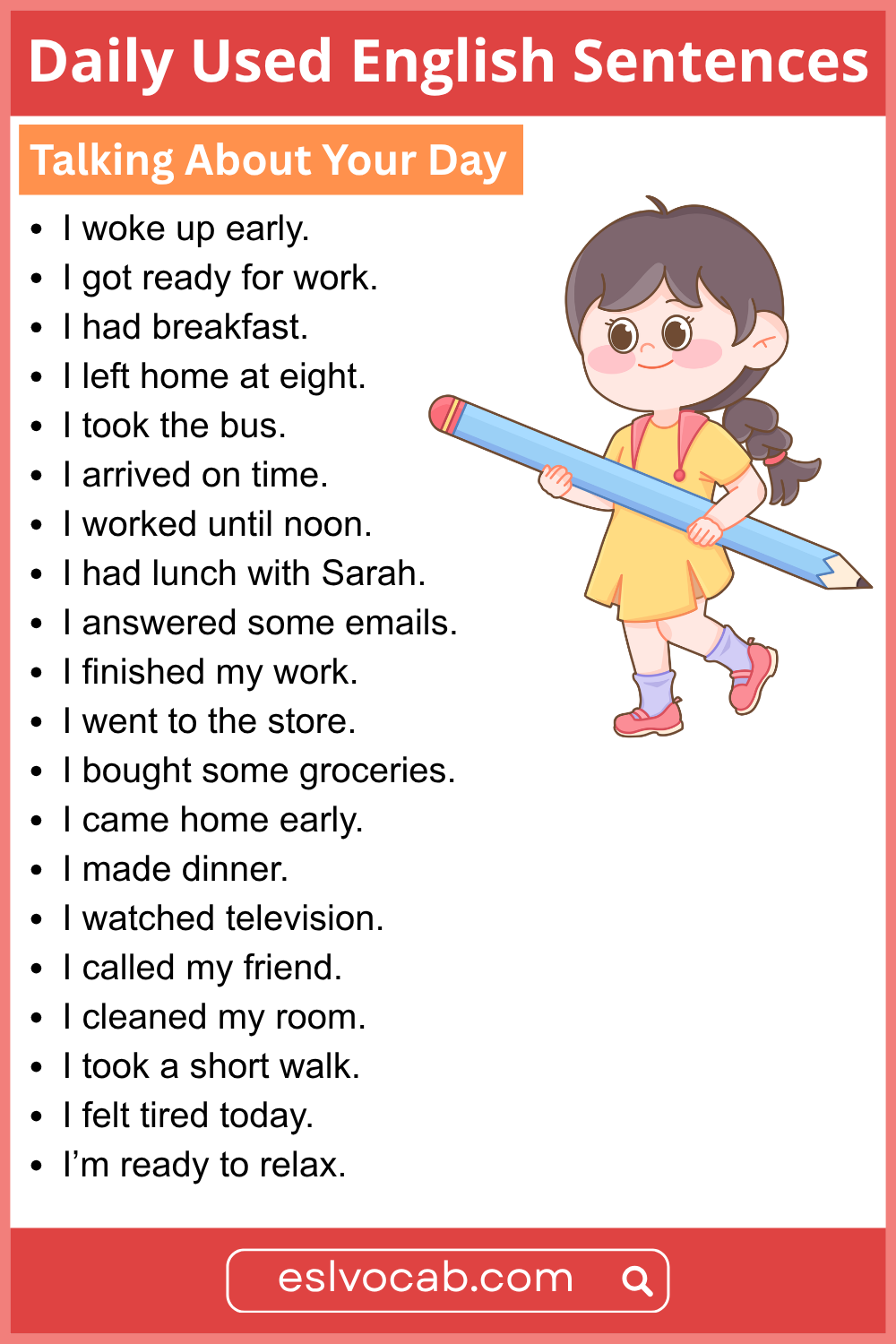 Talk About Your Day in English - Basic English Practice