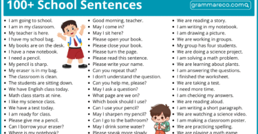 150+ Basic School Sentences for Kids in English with PDF