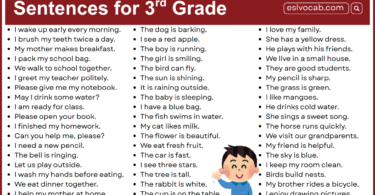 3rd Grade Sentences: 400+ Easy English Sentences for Kids